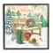 Stupell Industries Merry Christmas Winter Bench Framed Giclee Art